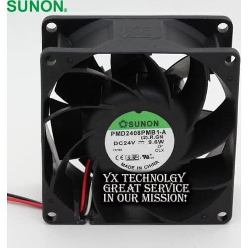 For SUNON 80*80*38mm 3-wire PMD2408PMB1-A (2).GN 80mm 8038 24V 9.6W cooling fan