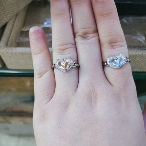 ECHSUN Rings With Crystals