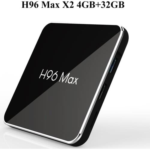 H96 MAX X2 Android 8.1 TV BOX Amlogic S905X2 DDR4 4GB 32GB 2.4G 5GHz Wifi Bluetooth 4K IPTV Set top Box