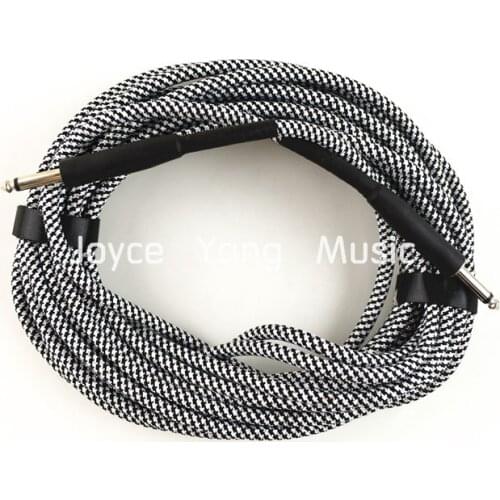 30ft Electric Guitar Cable Amp Lead Cord Amplifier Cable Audio Connection Cable For Electric Guitar Silver Color Free Shipping