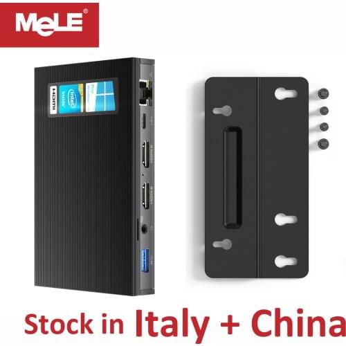 Original MeLE 4K Pocket Mini pc Intel Celeron J4125 Quad Core 8GB DDR4 128GB eMMC Windows 10 Pro Fanless Quieter2 Computer Gamer