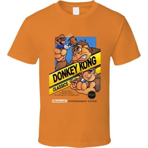 Donkey Kong Classic Nes Video Game Cover T Shirt