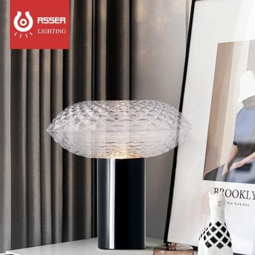 Nordic creative desk lamp simple modern bedroom soft decoration designer hotel water ripple personalized desk lamp bedside lamp