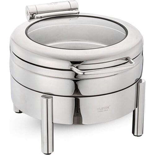 Round glass cover (for induction cooker) dining room Hotel restaurant soup sauce sauce stove Sauce holding furnace