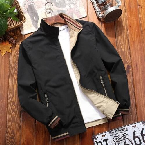 Jacket Men Fashion Casual Coats Sportswear Bomber Jacket Mens Windbreaker Outwear Spring Autumn Streetwear Plus Size M-5XL