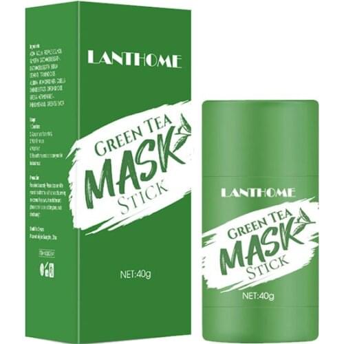 LANTHOME Green Tea Stick Mask Cleansing Mask Stick Moisturizing Skin Care Blackhead Fine Pores Facial Mask Face Care TSLM2