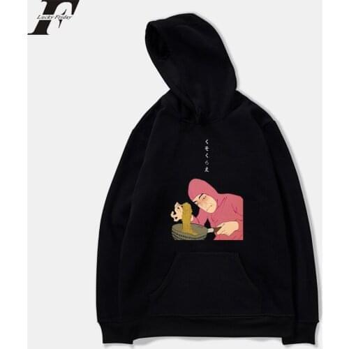 Fashion Pink Guy Ramen King VAPORWAVE Women Men Sweatshirts Hoody Harajuku Casual Hooded Mens Womens Hoodies Pullover Plus Size