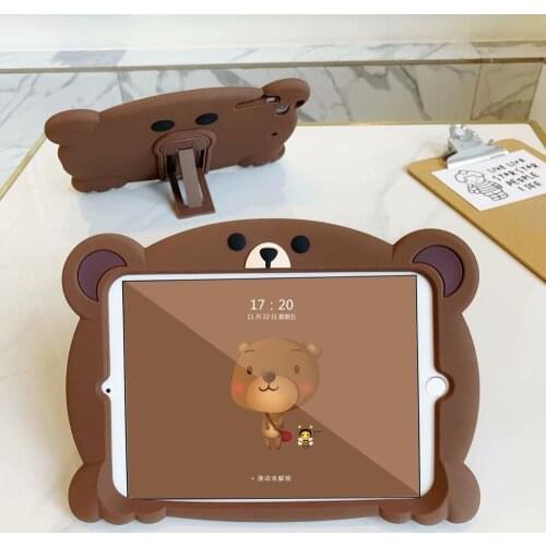 Cartoon Shockproof Silicon Case for Ipad 9.7 2017 2018 Tablet Stand Cover for Ipad 2 3 4 Pro 9.7 Air Air 2 10.2 Funda Case