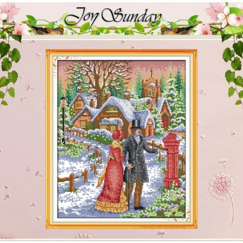 Walk on the Snow Patterns Counted Cross Stitch 11CT 14CT Cross Stitch Set Wholesale Cross-stitch Kits Embroidery Needlework