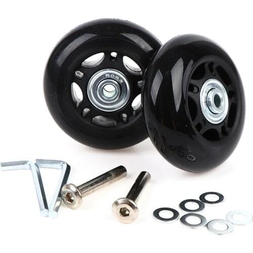 2 Set Luggage Suitcase Replacement Wheels Axles and Wrench Repair set 68mm