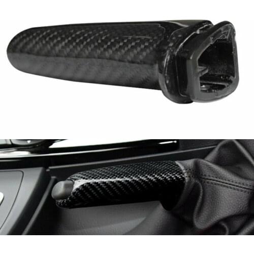 Car Handbrake Brake Handle Cover FOR BMW E46 E90 E92 F30 F32 F80 Carbon Fiber Look OEM Brake Handle Accessories