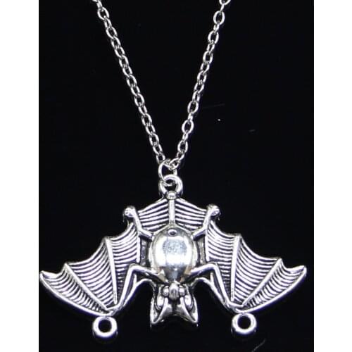 New Fashion Necklace 29x47mm bat vampire dracula connector Pendants Short Long Women Men Colar Gift Jewelry Choker