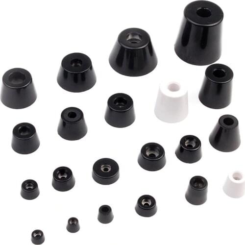 4pcs Black Rubber Feet diy Furniture legs Floor Protector Cushion damping pad With gasket Instrument case foot base