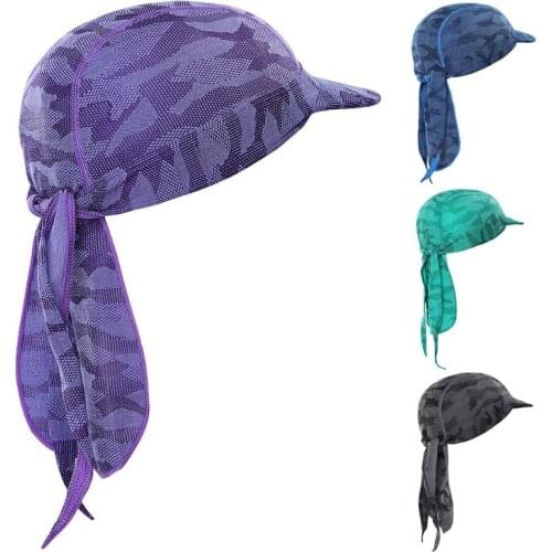 Pirate Hat for Bicycling Athletic Turban Outdoors Unisex Women Men in Sweat Wicking Material Sun-Proof