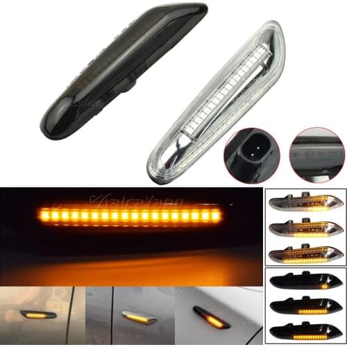 Sequential Flashing LED Dynamic Turn Signal Side Marker Light For BMW X3 E83 X1 E84 E60 E61 E46 E81 E82 E90 E92 E87 E88