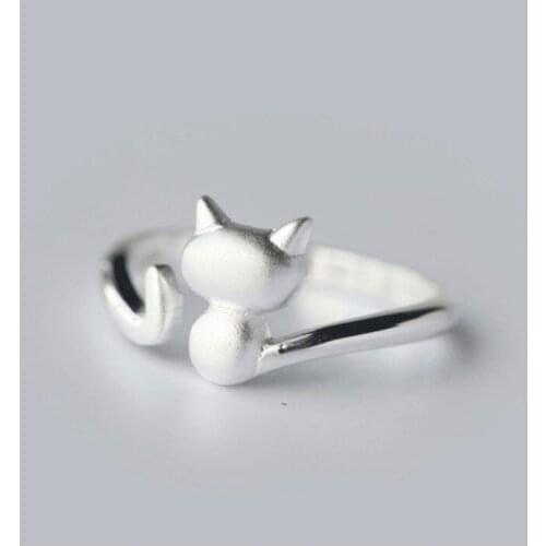 Exaggerated Personality Retro Cat Rings For Women Charm Engagement Rings Men Vintage Knuckle Finger Jewelry 2020