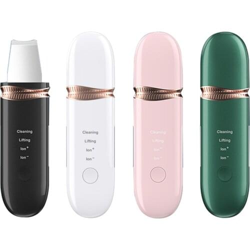 Professional Ultrasonic Skin Scrubber Blackhead Removal Cleaning Machine Pore Cleanser Peeling Shovel Face Lifting Spatula