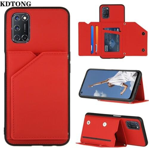 Shockproof Phone Case for Oppo A12 A9 2020 A53 A52 F17 Pro Realme C15 C11 C3 Capa Skin Feel Leather Wallet Protection Cover Etui