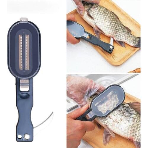 Fish Skin Brush Scraping Fishing Scale Brush Graters Fast Remove Fish knife Cleaning Peeler Scaler Scraper mutfak malzemeleri