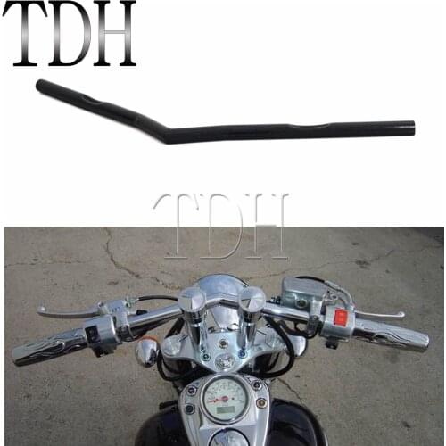 Universal 1" 25mm Black Motorcycle Handlebar V Bar Style For Harley Honda Kawasaki Suzuki Yamaha