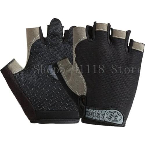 Cycling Half-Finger Gloves Anti Slip Outdoor Sport Silicone Protection Cycling Gloves Breathable Mesh Fabric Bicycle Gloves