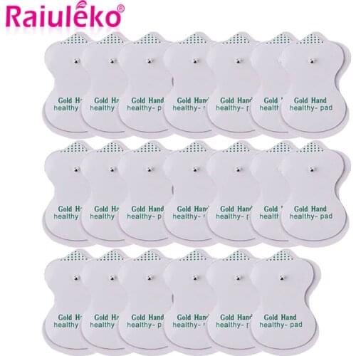 10Pcs Reusable Self Adhesive Electrode Pads For Acupuncture Pulse Massager/Slimming Massager/Digital Therapy Machine 3.5mm Plug