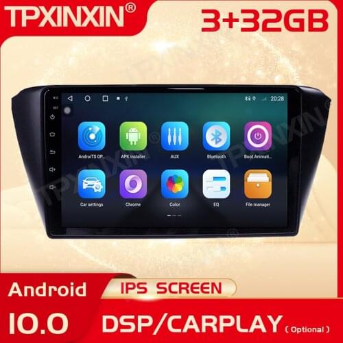 2 Din Carplay Android Radio Receiver Multimedia For Skoda Fabia 2015 2016 2017 2018 2019 GPS Navigation BT Audio Video Head Unit