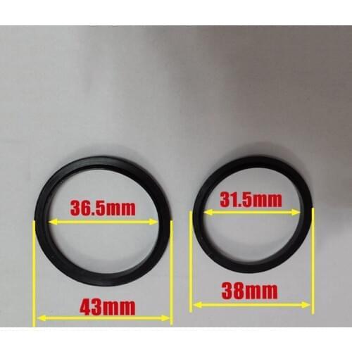 2x Bathtub Drainer Washer Gasket Pad Spacer Rubber for Drain Pipe Jumping Waterlet Strainer Wash Basin 43 x 36.5mm 38 x 31.5mm