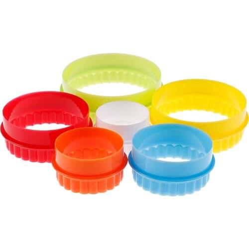 6Pcs Round/Flower Shaped Dough Cutting Tool Kitchen Gadgets Dumplings Cutter