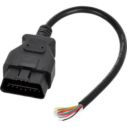 Car 16 Pin Male OBD2 Diagnostic Tool Connector Adapter Cable Universal 16-Pin Male OBD II Diagnostic Adapter Cable - 100CM