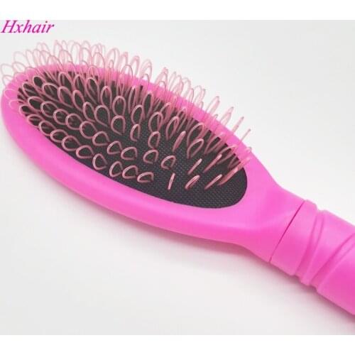 Freeshipping - 50pcs No.4 Pink Loop Brush for Hair Extension / Professional Hair Comb Brush