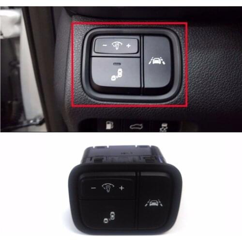 Side Crash Pad Switch Assy for KIA 2016 + Optima K5 Instrument brightness button radar assisted anti-slip button 93700D4100WK