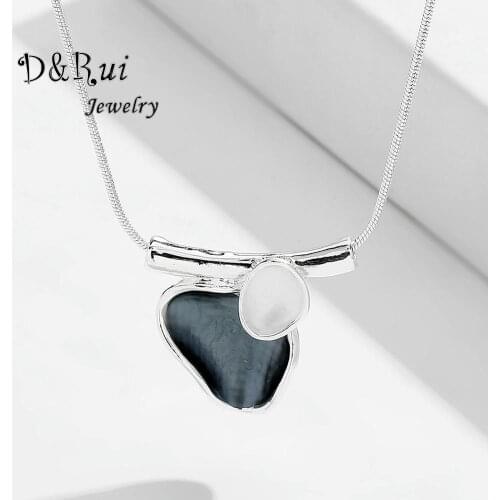 Lovers Geometric Choker Necklace for Women Friends Trendy Silver Color Chain Pendant Necklaces Jewelry Valentines Day Gifts