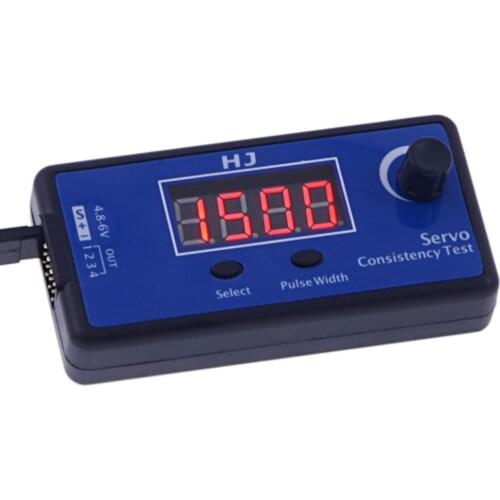 HJ Digital 1s-4s Servo Tester ESC Consistency Tester DC 4.8-6V 3 Modes Steering Gear Measurement for RC Airplane Car Helicopte