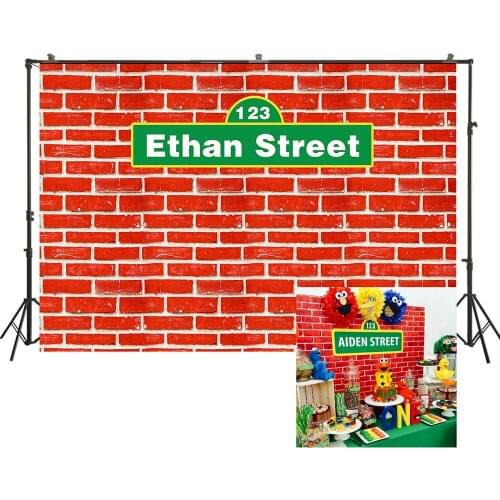 HUAYI Photography Backdrop Birthday Party Desserts Cake Table Decor Photo Background Red brick wall Baby Shower BackdropW-3568