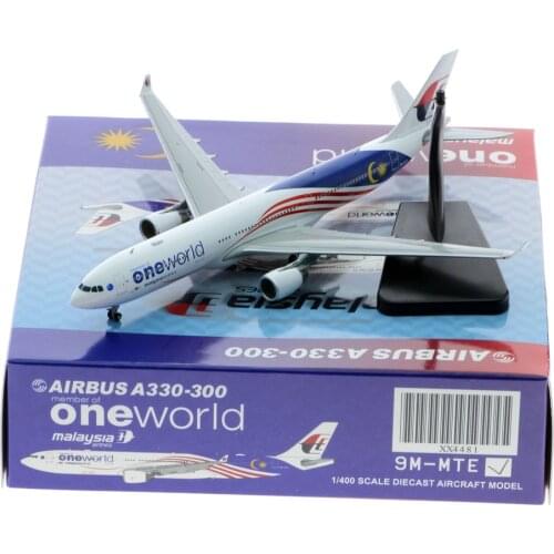 1:400 Alloy Collectible Plane JC Wings XX4481 Malaysia Airlines OneWorld Airbus A330-300 Diecast Aircraft Jet Model Reg#9M-MTE