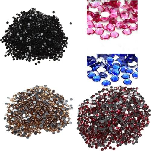2000pcs Crystal Flatback Acrylic Rhinestones Beads Nail Art (Lemon Yellow)