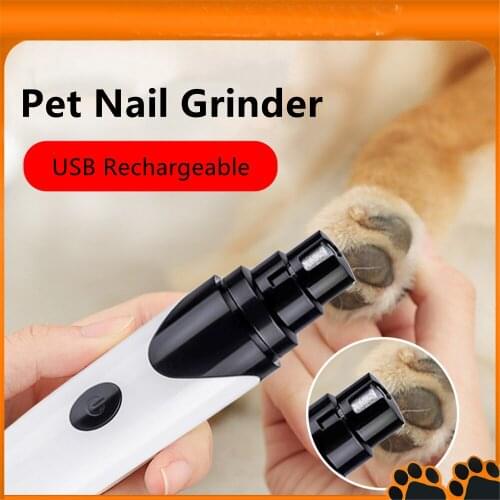 Pet Nail Grinder USB Charging Electric Dog Nail Clippers Cat Toenail Grooming Trimmer Animal Nails Grinding Wheel Pets Supplies
