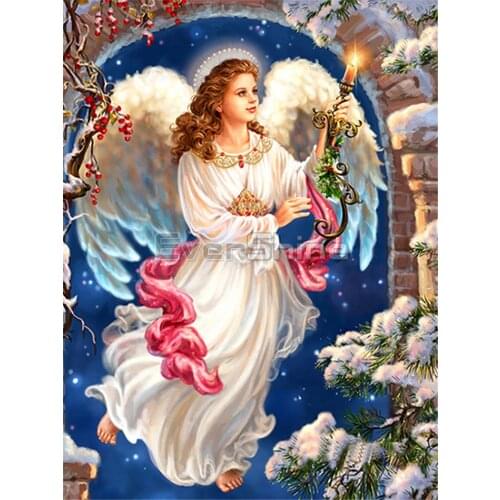 Angel Religion Printed 11CT Cross-Stitch Embroidery Set DMC Threads Needlework Handmade Handiwork Craft Sales Design