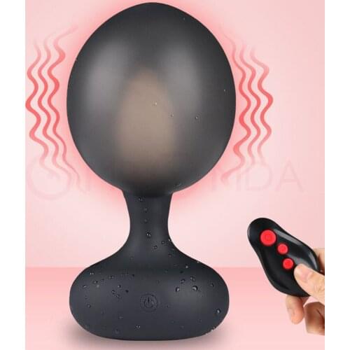 Inflatable Huge Anal Butt Plug Women Vaginal Wireless Remote Anal Dilator Expandable Silicone Men Prostate Massager Sex Toys