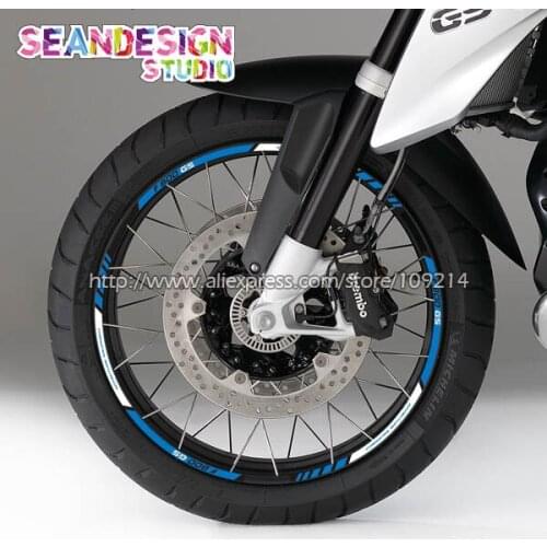 For BMW F700GS F800GS Motorcycle Wheel Sticker Decal Reflective Rim Bike Suitable