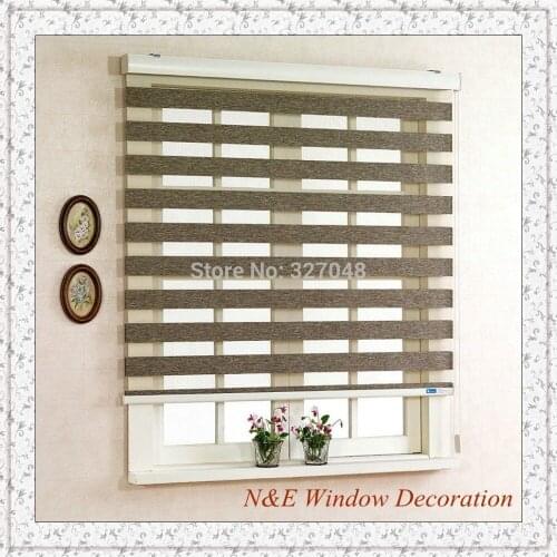 FREE SHIPPING Popular zebra blinds/hanging screen room divide/double-layer roller blinds/curtain fabric curtain window curtain