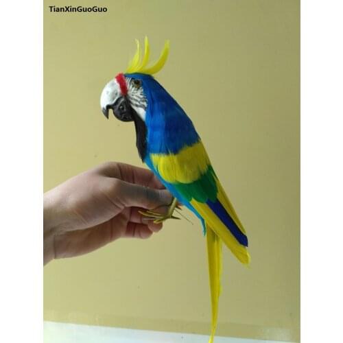 About 30cm simulation cockatoo bird colourful feathers parrot bird model handicraft garden Decoration Photography props h0918