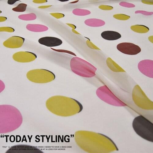 LEO&LIN 12 M Circle Silk Georgette Chiffon Clothing Fabric DIY Sewing
