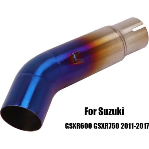 Middle Link Pipe For Suzuki GSXR650 GSXR750 2011-2017 Exhaust System Connect Section Modified Tube Slip On Motorcycle