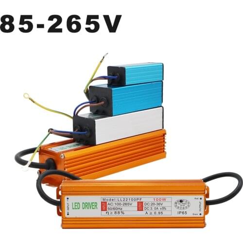 AC100-265V LED Driver Constant Current 10W 20W 50W 60W 70W 100W High Power Waterproof Power Supply Transformer For Floodlight