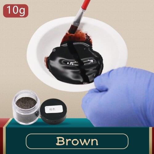 Fabric Dye Pigment Brown 10g for Dye Clothes,Feather,Bamboo,eggs and Fix Faded Clothes Acrylic Paint
