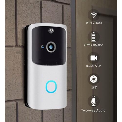 Smart Doorbell WiFi Video Doorbell Two-Way Talk Smart PIR DoorBell Motion Detection Smart Alarm Anti-theft Security Doorbell