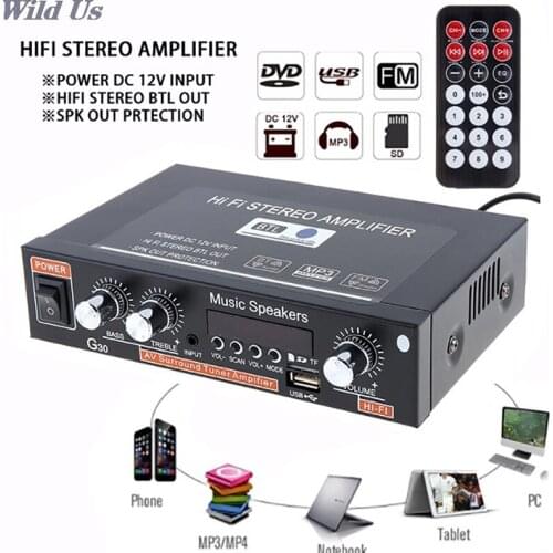 800W EU G30 Audio Amplifier Amplificador Digital Home Power Bluetooth Hifi Stereo Subwoofer Music Player With Remote Control