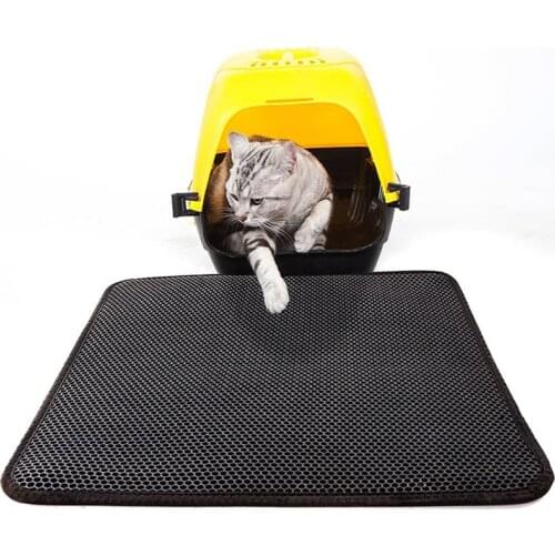 Waterproof Pet Cat Litter Mat Double Layer Litter Cat Bed Pads Trapping Pets Litter Box Mat Pet Product Bed For Cats House Clean